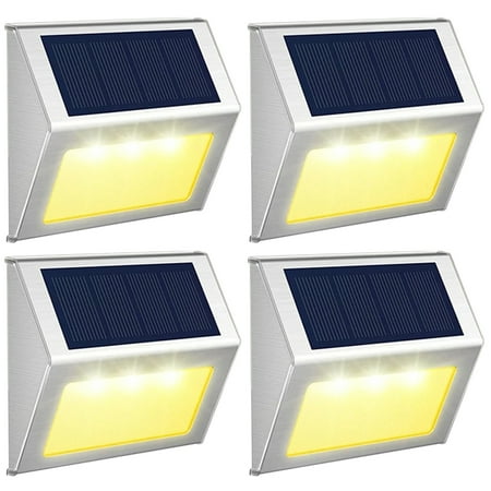 

JETHMA 4/8pcs Solar Wall Light Outdoor LED Solar Fence Light Auto ON/OFF Solar Deck Light IP44 Waterproof Solar Step Light for Patio Stairs Yard Garden Pathway Corridor