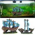 thumbnail image 2 of Aquarium Shipwreck Decorations, Vintage Resin Fadeless Wreck Boat Fish Tank Ornament Eco-Friendly for Home Fish Tank Aquarium Environments Accessories, 2 of 8