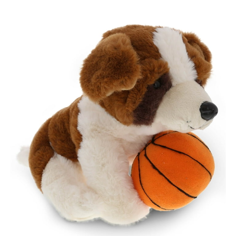 DolliBu St. Bernard Dog Stuffed Animal with Basketball Plush ...