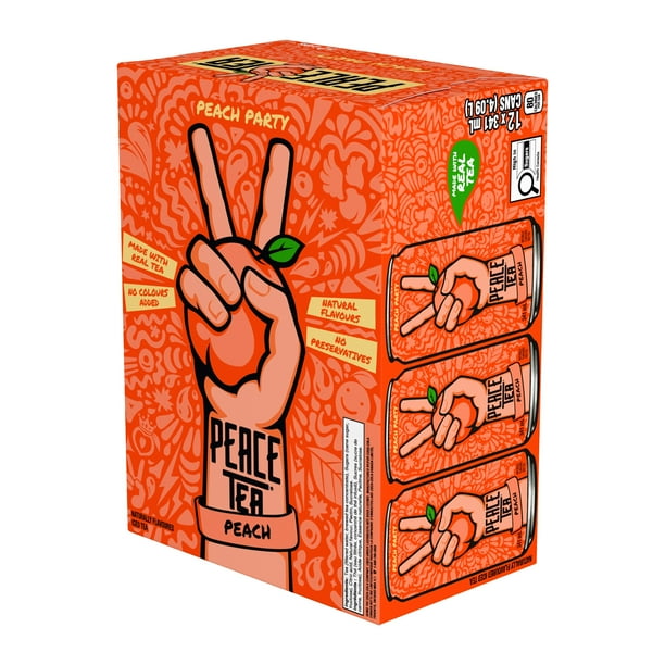 Peace Tea Peach Party Cans, 341 mL, 12 Pack, 12 x 341 mL - Walmart.ca