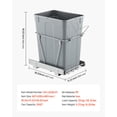 thumbnail image 4 of VEVOR Pullout Trash Can for Kitchen Cabinets, 35 QT Garbage Waste Recycling Bin, Under Mount Waste Container, with Heavy Duty Metal Full Extension Sliding System and Handle, for Sink, Under Counter, 4 of 9