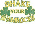 thumbnail image 3 of CafePress - Shake Your Shamrocks Women's Dark Pajamas - Women's Short Sleeve Print T-Shirt and Pants Dark Cotton Pajama Set, 3 of 7