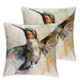 thumbnail image 2 of Jiayy Watercolor Painting Birds Throw Pillow Cover Super Soft Decorative Animal Hummingbird Pillowcases Cushion Covers Square Pillow Shams Home Bedroom Decor 2 pcs, 2 of 6