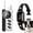 black and white, variant on Petjoy 2-in-1 Auto Anti Bark & Remote Dog Training Collar, Black Reflective TPU, 3 Modes Beep, Vibration & Static Shock, IPX7, 3300FT Range