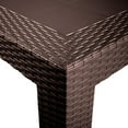 thumbnail image 5 of LeisureMod Mace Modern Weave Design Rectangular Outdoor Patio Dining Table in Brown, 5 of 7