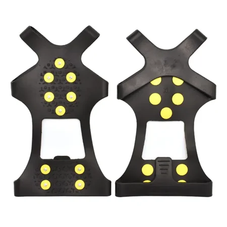 

2pcs Silicone Non-slip Ice Snow Grips Cleats With 20 Steel Studs For Walking On Snow Outdoor Sports Fishing Traveling