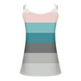 thumbnail image 4 of Babysbule Womens Summer Tank Tops Women's Sleeveless Stripe V Neck Pullover Suspenders Vest, 4 of 5