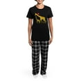 thumbnail image 4 of CafePress - I Love Giraffes Women's Dark Pajamas - Women's Short Sleeve Print T-Shirt and Pants Dark Cotton Pajama Set, 4 of 7