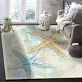 thumbnail image 5 of Area Rugs Indoor Non-Slip Rectangle Rug 4x6 Ft Retro Starfish Rug Rubber Backing Floor Mats Non Shedding Home Decor Carpet for Living Room Entryway, 5 of 8