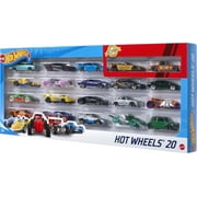 Hot Wheels 20-Car Pack, 20 1:64 Scale Toy Vehicles for Kids 3 Years & Older