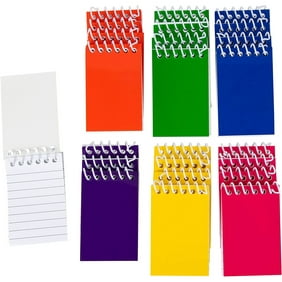 24 Pack Mini Small Spiral Notepads Notebooks Memo Pad Books Lined Paper Pocket Size for Kids Party Favors, 6 Color, 2 x 3.5 Inches, 20 Sheets Per Book