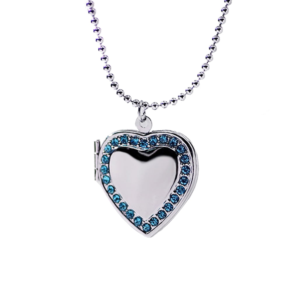 Stylish Silver Love Heart Opens Locket for Photo etc 20" Chain Pendant Necklace 