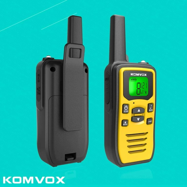 KOMVOX Rechargeable Walkie Talkies, Long Range 2 Way Radio KOMVOX Rechargeable Walkie Talkies, Long Range 2 Way Radio