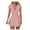 Pink, variant on IROINNID A-Line Dress For Women Half Sleeve Floral Print Mini Dress V-Neck Short Dress