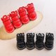 thumbnail image 2 of ZHAOCHENG unids/set zapatos de invierno para perros botas de nieve cálidas zapatos impermeables para perros pequeños para chihuahua (rojo tamaño 4), 2 of 5