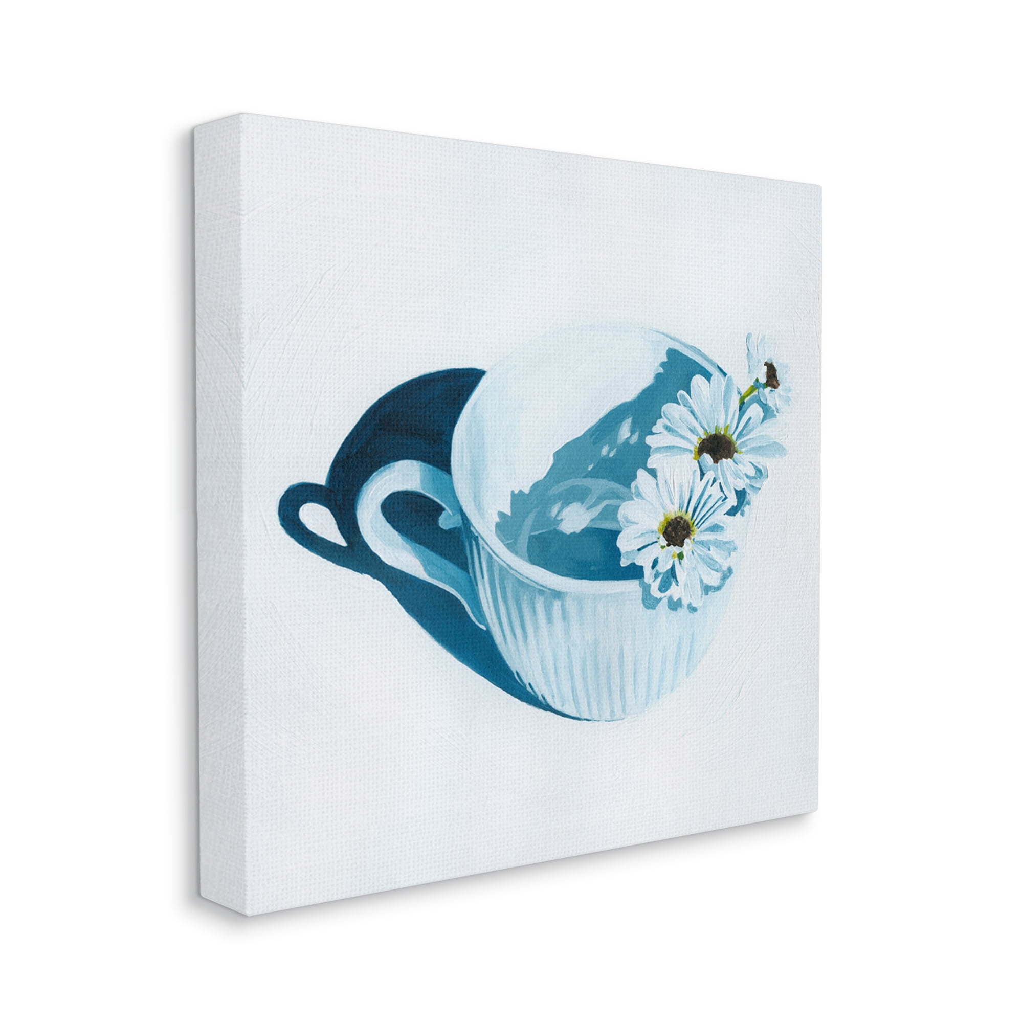 Stupell Industries Daisies in Coffee Mug Botanical & Floral Painting Gallery Wrapped Canvas Print Wall Art, 36 x 36
