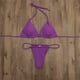 thumbnail image 3 of Traje de baño Tanga rellena Traje de baño Bikini Conjunto Vendaje Sólido Traje de baño brasileño, 3 of 5