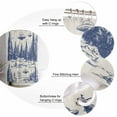 thumbnail image 5 of Small Stall Shower Curtain 36x78 Inch Narrow Half Size Vintage Blue Bath Curtains Bathroom Decor Farmhouse Forest Abstract Art Waterproof Fabric Shower Curtain Set with Hooks 36 Inch, 5 of 6