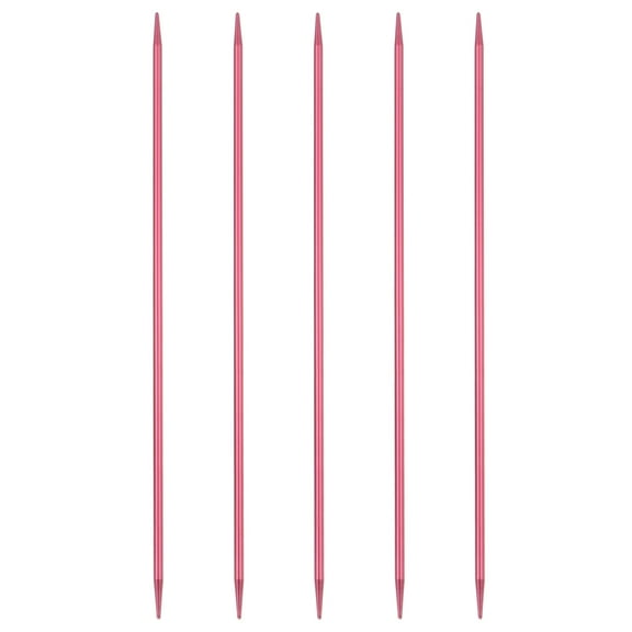 Uxcell 5Pcs Knitting Needles 3.25mm Aluminum Alloy Double Pointed Knitting Needle Red