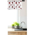 thumbnail image 3 of Ambesonne Ladybugs Window Valance, Ladybug Dotted Wings Swirls and Curves Pattern Animal, Curtain Valance for Kitchen Bedroom Decor with Rod Pocket, 54" X 12", White Black, 3 of 3