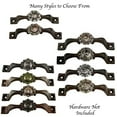 thumbnail image 5 of Urbalabs Cast Iron Kitchen Cabinet Handles and Drawer Pulls Western Concho Cross Horseshoe and Star Country Home Rustic Decor Farmhouse Cabinet Handle Cabinet Knobs (5, Silver Cowboy Taking a Knee), 5 of 6