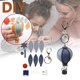 thumbnail image 1 of Kit de Manualidades para Hacer Llaveros de Cuero, con Lona, Hilo, Accesorios Metálicos, Colgante Hecho a Mano, Materiales para Llaveros, Telas Coloridas para Regalos Personalizados., 1 of 8