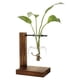 thumbnail image 4 of Florero transparente de escritorio de madera soporte de vidrio claro planta florero para el hogar mesa escritorio decoración interior, 4 of 8