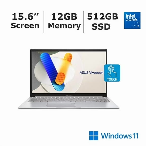 Refurbished (Fair) - Asus Vivobook F1504VAP-BS54T 15.6 Touchscreen Laptop - Silver (Intel Core 5 120U / 12 GB RAM / 12 GB SSD / Windows 11 Home)