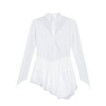 thumbnail image 4 of vastwit Kids Girls Figure Ice Skating Dress Sparkling Mock Neck Long Sleeves Ballet Dance Dress New White 12, 4 of 7