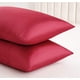 thumbnail image 2 of Funda de almohada de raso para el cabello y la piel Funda de almohada de seda Juego de 2 fundas de almohada suaves Paquete de 2 Queen con cierre de sobre Adepaton WMZL-913-14, 2 of 8
