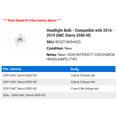 thumbnail image 2 of Headlight Bulb - Compatible with 2016 - 2019 GMC Sierra 3500 HD 2017 2018, 2 of 2