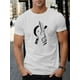 thumbnail image 1 of Men's Casual Short Sleeve T-Shirt with Geometric Guitar Print, Cotton Knit Fabric, Round Neck, Regular Fit, Summer Collection, 1 of 6