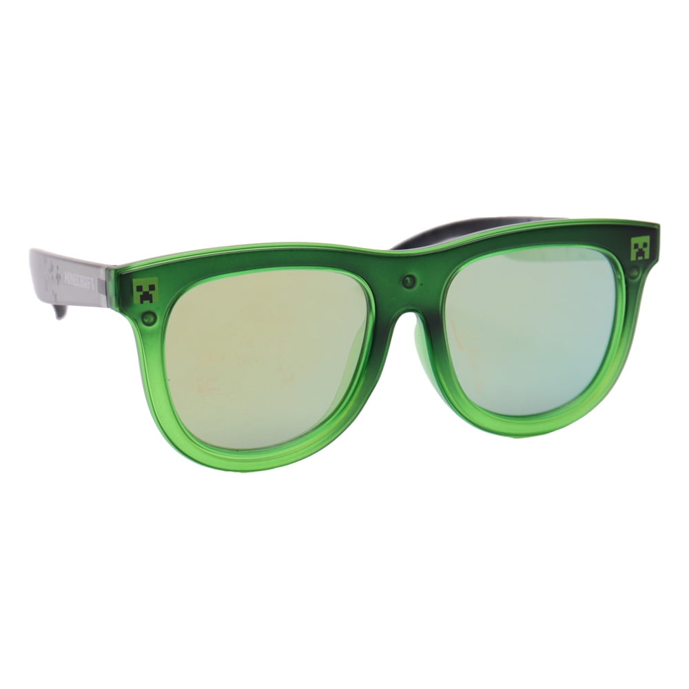 Minecraft Creeper Green and Black Sunglasses