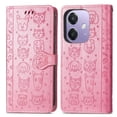 thumbnail image 1 of Funda Cartera FOXDOCK para OPPO A40 4G , Flip PU con Relieve de Gatos y Perros, Tarjetero y Soporte, 1 of 6