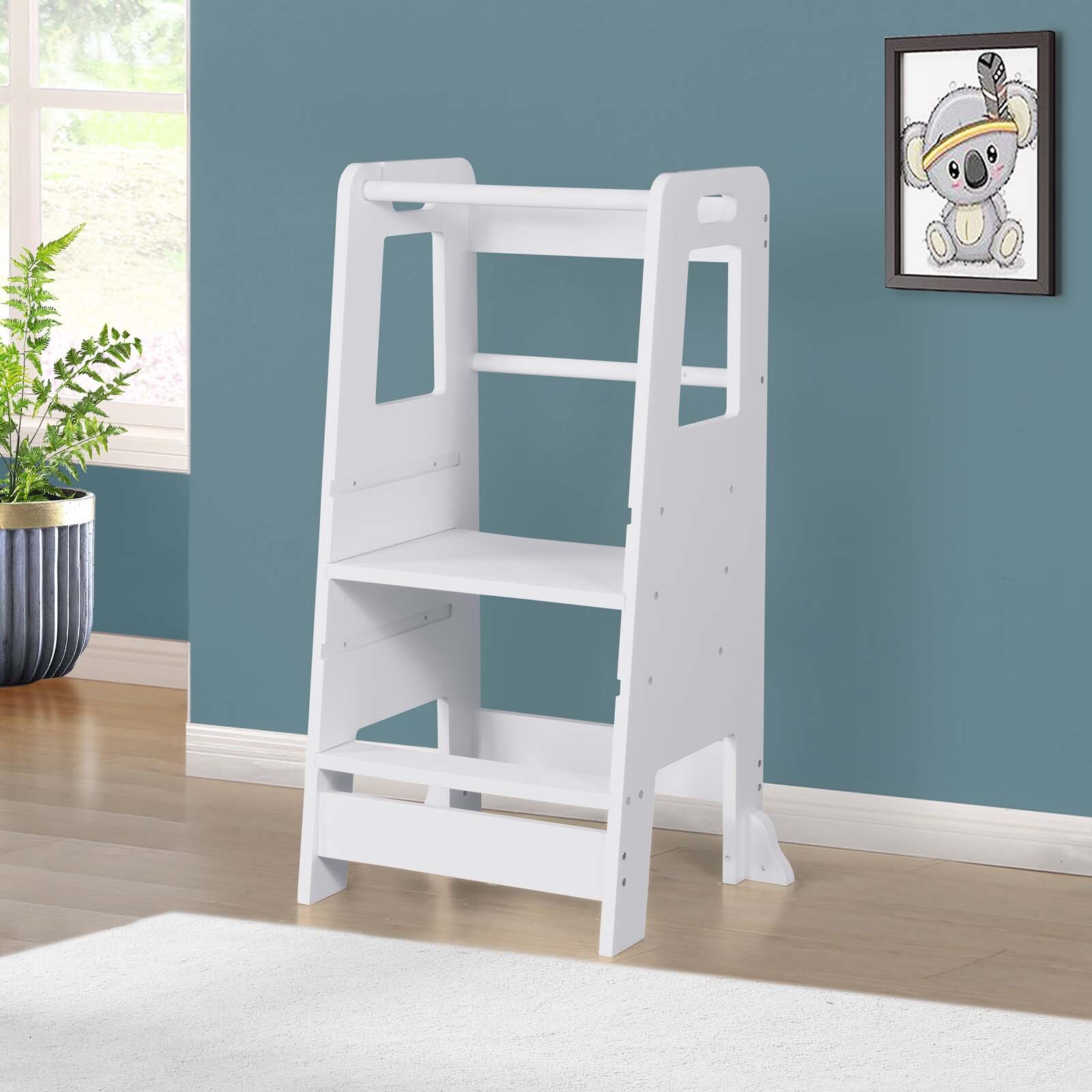 KALEFU Child Standing Tower, toddler step tower，Step Stools for Kids