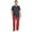 Red/Black Stewart, variant on Ashford & Brooks Men's Woven Short Sleeve Jersey Top & Pajama Pants Set, Black/Blue/Plaid, S