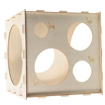 Beaupretty Balloon Sizer Box For Balloon Decorations Collapsible Wooden Beige 1Set
