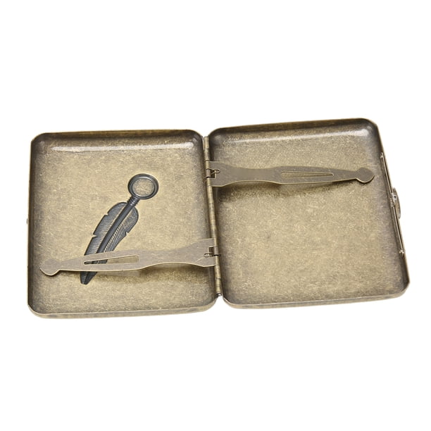 Caja de Caja de Cigarrillos de Metal Caja de Almacenamiento de Cigarrillos Portátil Caja de Almacenamiento de Cigarrillos Portátil Caja Dura de 20 Cigarrillos y Soporte para ANGGREK Otros