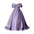 thumbnail image 2 of EnJoCho Girls Formal Dress Off Shoulder Satin Big Bow A Line Floor Length Gown For Little Girls Wedding Flower Girl Birthday Party Evening Wear, 2 of 4