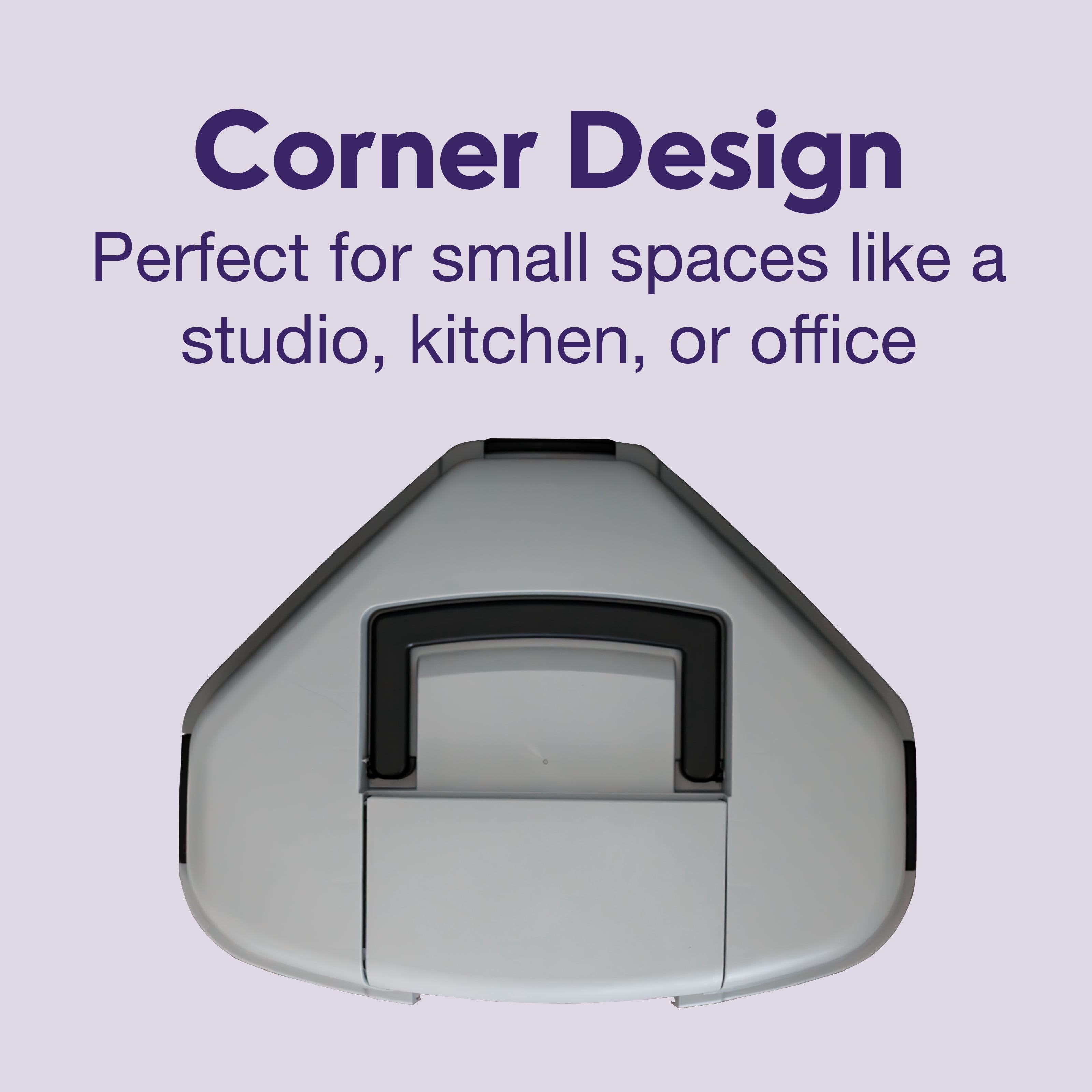 Litter Genie Corner Cat Litter Box Enclosed with Scoop, Easy Access, Hooded Litter Tray
