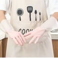 thumbnail image 6 of LHWEN Gradient Latex Gloves for Kitchen Household Cleaning Insulated Silicone Dishwashing Gloves for Better Grip and Heat, 6 of 8