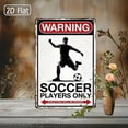 thumbnail image 4 of HELLOYOUNG GOAT Soccer Metal Sign 8x12 Inch Vintage Tin Wall Decor for Sports Fans Retro Football Player Poster Man Cave Bar Pub Garage Art, 4 of 6