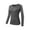 Gray, variant on Vivianyn HD Women's Raglan Sleeve Long Sleeve Athletic T-Shirt, Casual Fitted Workout Top,Black,Size S-XXXL