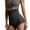 Black, variant on Women's High Waist Body Shaping Panties Seamless, Triangle Leggings with Silk Crotch, Lumbar Support and Body Shaping