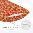 thumbnail image 3 of Sikiie Pizza Print Plush Pillow Cover, Wrinkle-proof and Stain-resistant Pillow Protector without Pillow Core, Home Decoration-14"x20", 3 of 6