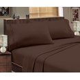 thumbnail image 1 of Hotel Luxurious, 1800 Series Super Soft Embroidery 4 PC Sheet Set (Queen Brown), 1 of 1