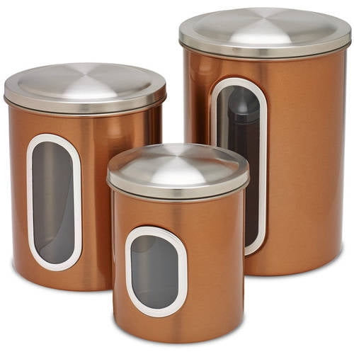 Honey Can Do Stainless Steel Food Containers, Copper (Set of 3