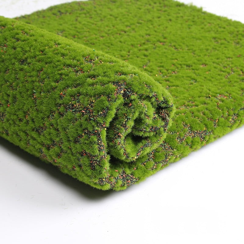 Wodtesl 1pcs 100x100cm Artificial Moss Fake Green Plants Faux Moss Grass For Shop Home Patio Garden Wall Living Room Decoration