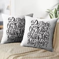thumbnail image 3 of LALILO Throw Pillow Covers Inspirational And Quote Greeting And Cushion Cover 18" x 18", 2 Pack, 3 of 6