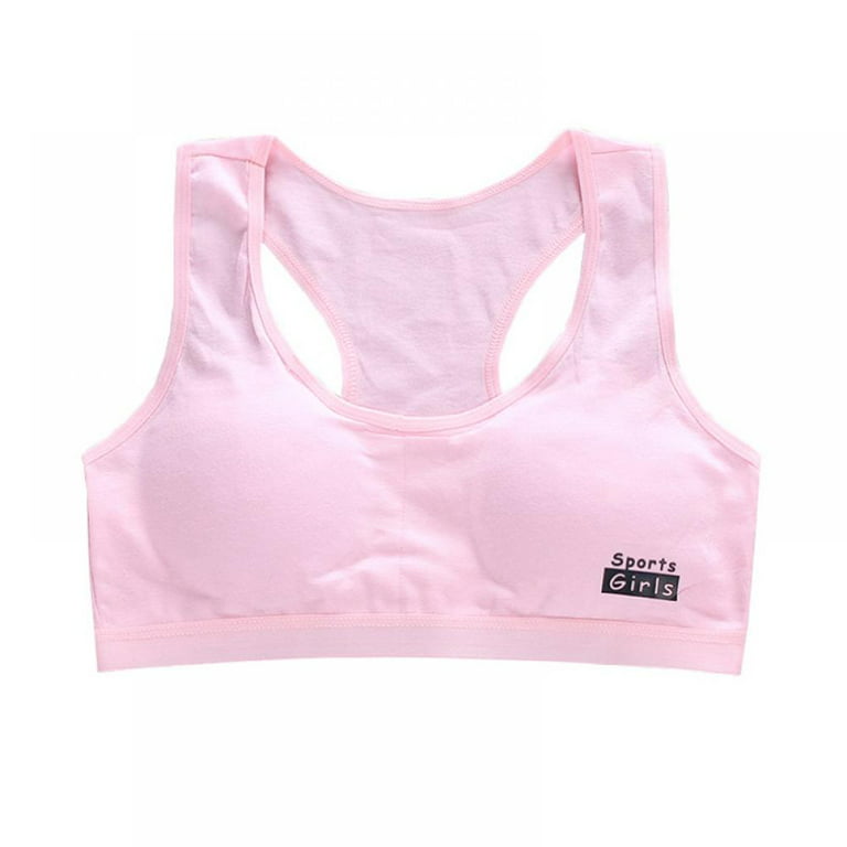 Teen Girls Bra Underwear Vest Puberty Sport Training Bra Breathable No  Trace Bras for Teen Girl 8-12Y,5pcs